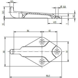 Kabliukas virš centrinio užsegimo 6030077