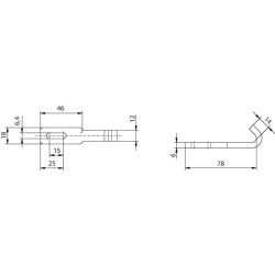 Kabliukas virš centrinio tvirtinimo elemento 6030052