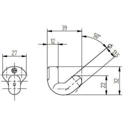 Kabliukas virš centrinio užsegimo 6030078