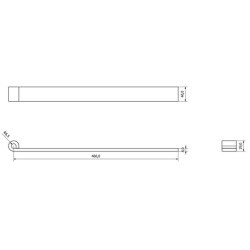 Tiesus vyris 457x40x12,7 mm WS3044