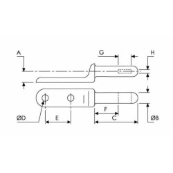 Varžtas ant Gudgeon 63x16.0mm s/c WS3002