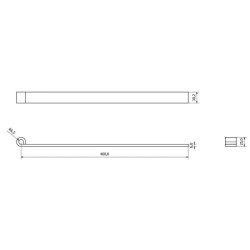 Tiesus vyris 457x30x12,7 mm WS3043