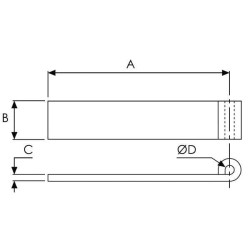 Sulankstomas vyris 153x40x12,7 mm savaiminio atspalvio plienas WS3041