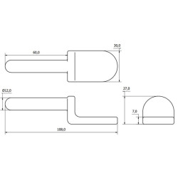 Privirinamas Gudgeon 63x12,5 s/c WS3011