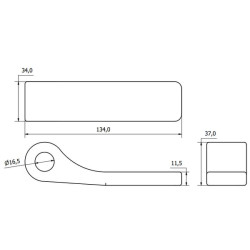 Suvirinamas vyris f/s 16,7x22,2 WS3023