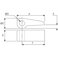 Užrakto juostos skirtukas 25 mm WS3106A