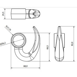 Fiksavimo strypo kablys 1" strypo WS3100A