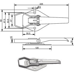 Ekscentrinis fiksatorius cinkuotas 770046KR