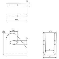 Laikiklis fiksavimo strypo WS3104A