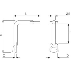 Kaištis ir grandinė fiksavimo strypo WS3104