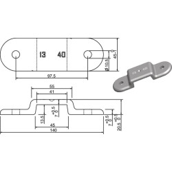 Lizdų laikiklis cinkuotas 778101KR