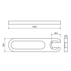 Plokštelė s/c 150x9,5mm WS3019