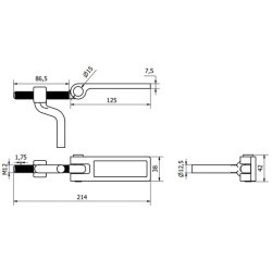 Rampos tvirtinimo detalė M12, 127x112mm - Savaspalvė WS3014