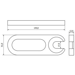 Cinko plokštė 145x10mm WS3021