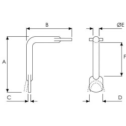 Kaištis ir grandinė fiksavimo strypo WS3104