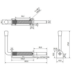 Spyruoklinis varžtas 5/8" skersmens TO4205C