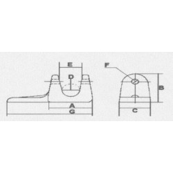 Galinės lentos laikiklis 90x32 mm WS3095