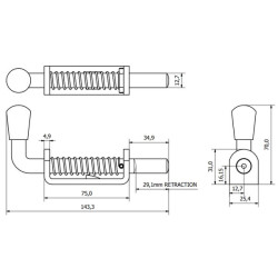 Spyruoklinis varžtas, cinkas 12mm 836001