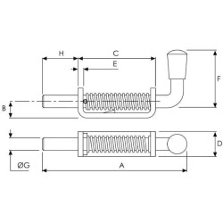 Spyruoklinis varžtas, cinkas 12mm 836001