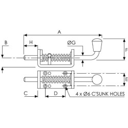 Spyruoklinis varžtas, cinkas 12mm 837001