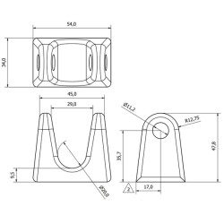 Galinės lentos laikiklis WS3097