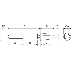 Užsukamas antgalis M12x42 mm M53581