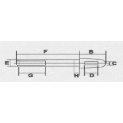 Privirinamas antgalis, skirtas galinės lentos kaiščiams M53580