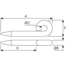Apsauginis kaištis 9,5x109 mm WS3101