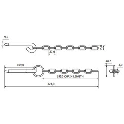 Apsauginis kaištis 9,5x109 mm WS3101