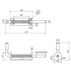 Spyruoklinis varžtas, cinkas 12mm 841001
