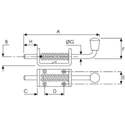Spyruoklinis varžtas 3/8" skersmens TO4205A