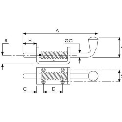 Spyruoklinis varžtas, cinkas 12mm 84001A