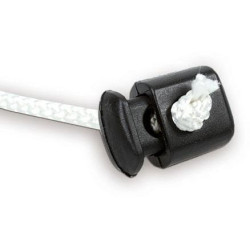 Laido kamštis, viengubas, virvėms Ø 5-7 mm, plastikinis juodas PL11781