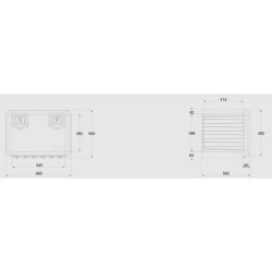 Įrankių dėžė 500x685x500mm, 109l talpa, juodas plastikas, ARKA by Daken DK81005