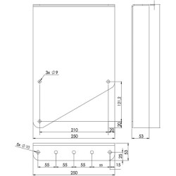 Karštai cinkuoto plieno laikikliai su padengtu tvirtinimo komplektu DK88532