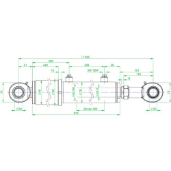 Vairo cilindras DL3563400/1150 GK30DO GIR30DO2RS DL3563400