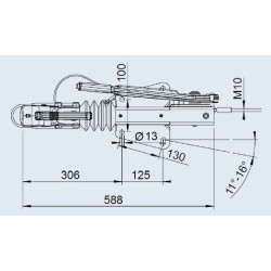 Stabdomas vilkties kablys V 90 S/3 (montuojamas viršuje) 1251911