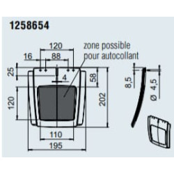 Apsauga nuo purslų 220 mm juoda 1258654