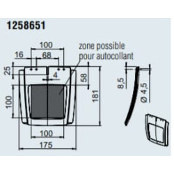 Apsauga nuo purslų 200 mm BL RAL9017 1258651