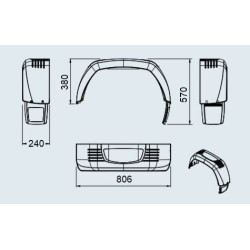 Purvasaugis su apsauga nuo purslų juodas 1259583