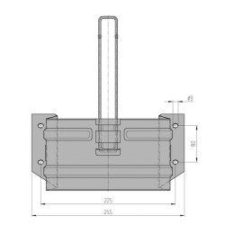 Ratų trinkelių laikiklis plieninis 244378