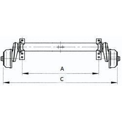 Ašis 750kg Optima 1422671