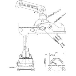 Rutulinė mova 3000 kg 50/51 mm 1861337