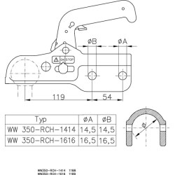 Buksyravimo rutulys 3500 kg Ø 60 mm 1860809