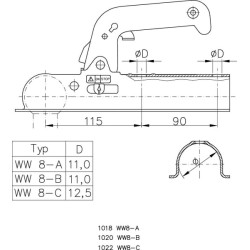 Rutulinė mova 800 kg 60 mm 1860732
