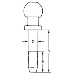 Rutulinis prikabinimo kaištis 16 x 50 mm 1385201995