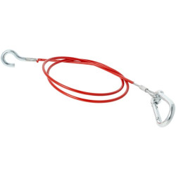 Nutraukiamas kabelis + kabliukas ir spaustukas, plastifikuotas EM951