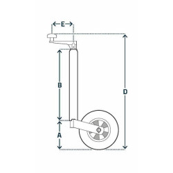 Ratų domkrato horizontali rankena Ø48x571mm STRFC241