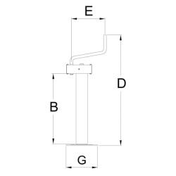 Stovo domkrato horizontali rankena 80x777mm STRPR695