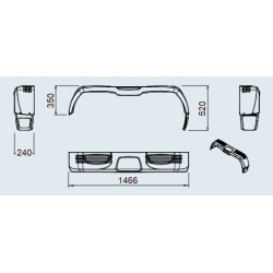 Purvasaugis su apsauga nuo purslų juodas 1259590
